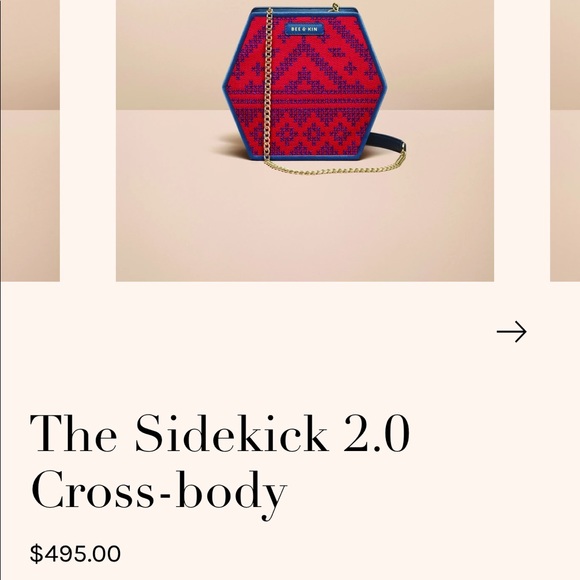 NWT Bee & Kin Sidekick 2.0 Tech Red & Blue, Italian Leather Crossbody Bag $495 - Picture 3 of 6